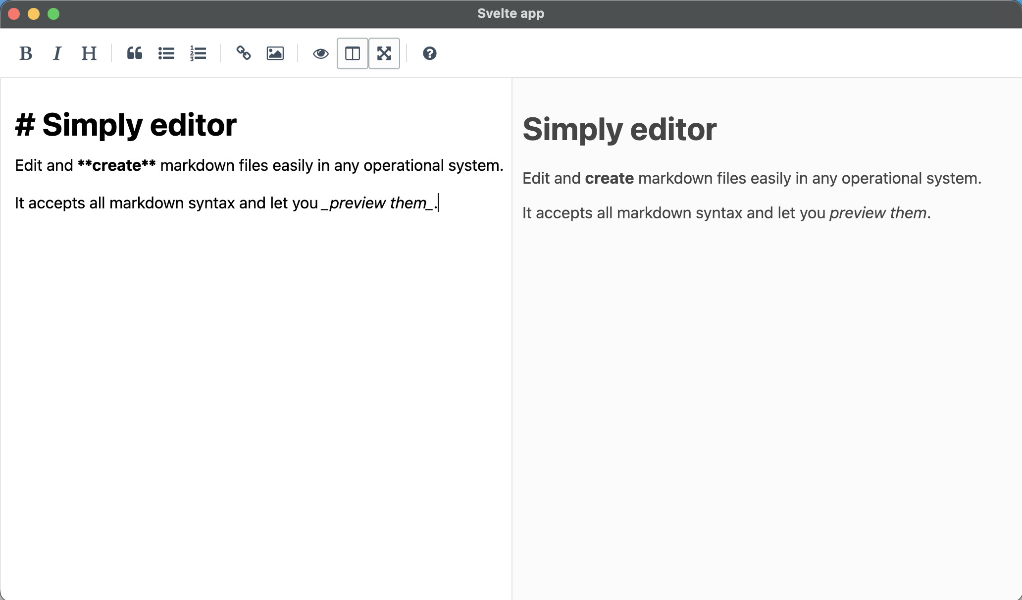 Simply Editor is a markdown reader and editor app
